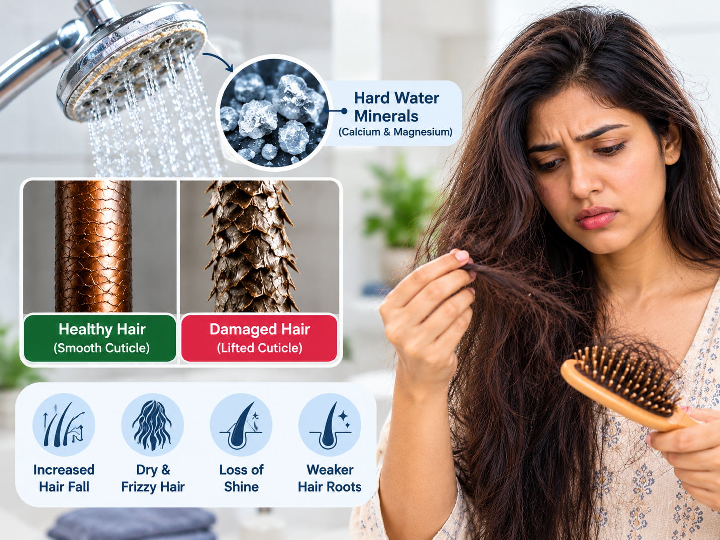 The Silent Hair Killer in Indian Homes: How to Control Hair Fall Due to Hard Water