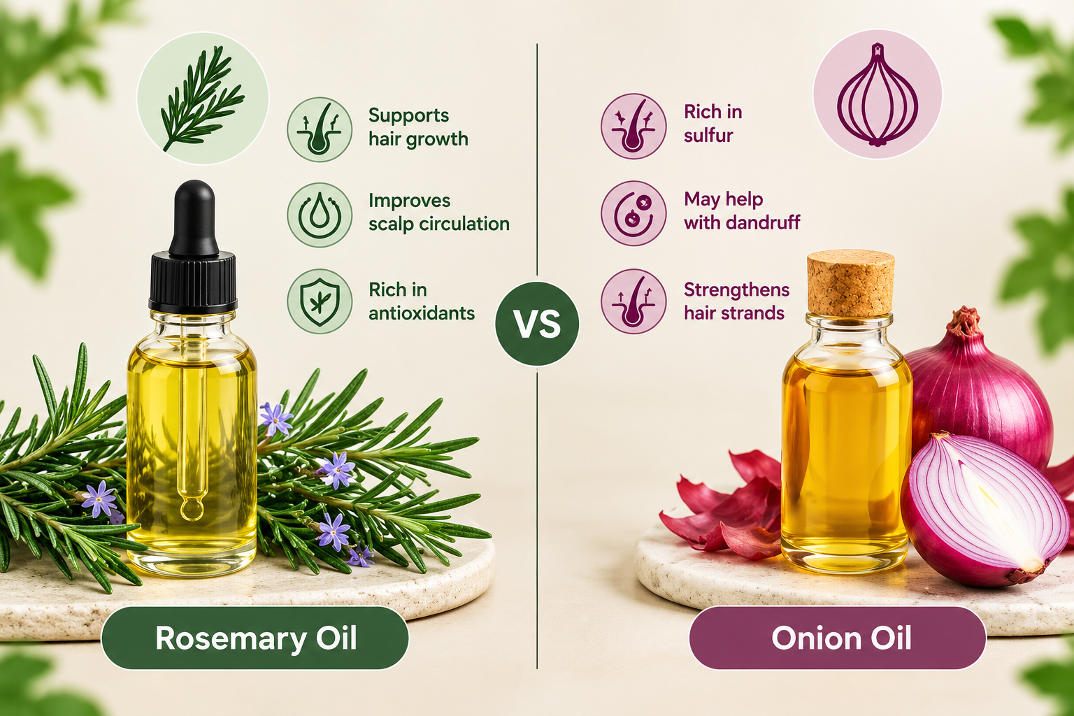 Onion Oil vs. Rosemary Oil for Hair Growth: Which Natural Remedy Wins for Indian Hair?